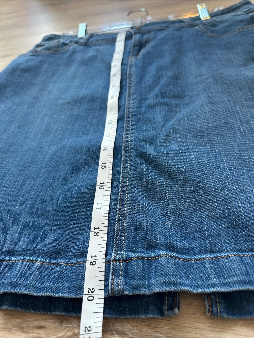 Old Navy Dark Blue Denim Classic Midi Skirt/ Jean Skirt - Picture 4 of 6